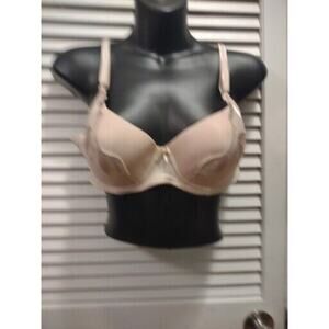 Femina Beige Underwire Embroidered Demi Lightly Padded Bra Women's Size 38B NWT